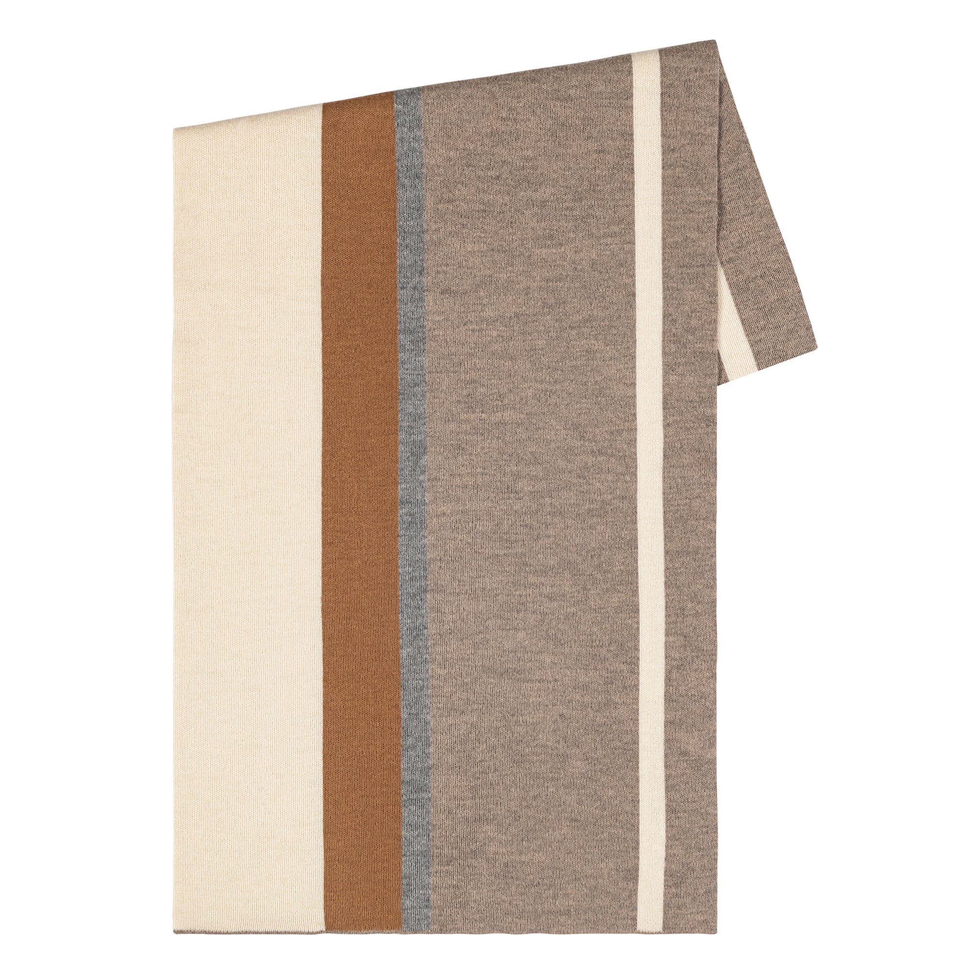 Colorfield Striped Scarf in Cream