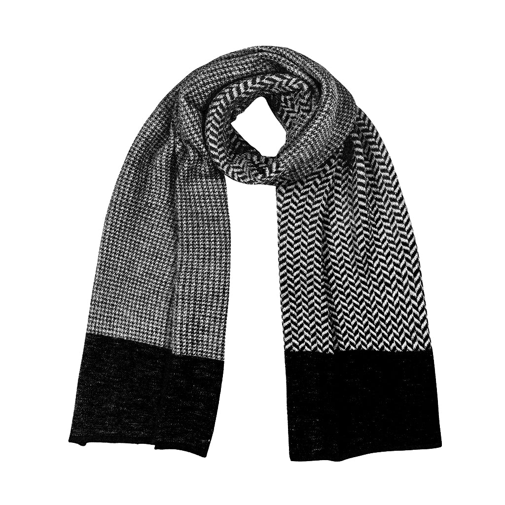 Hudson Scarf in Black/Ivory