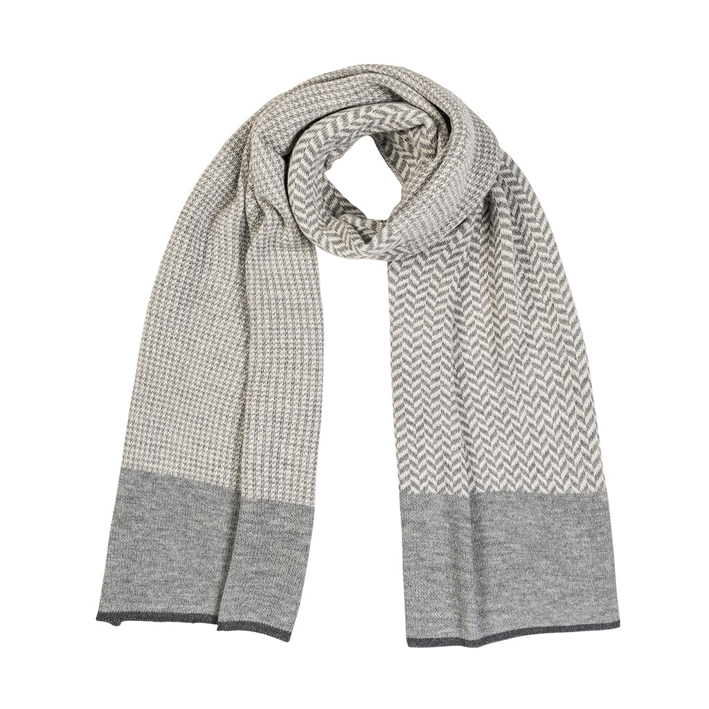Hudson Scarf in Gray/Ivory