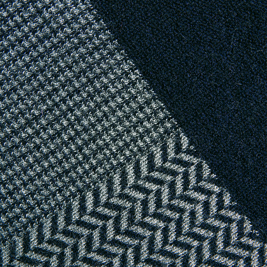 New Amsterdam Throw in Navy/Gray - SAMPLE