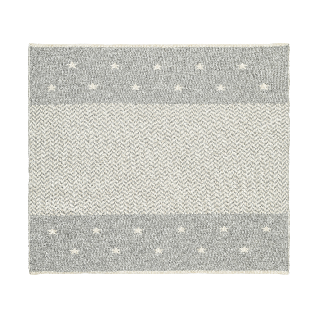 Petites Rectangle Baby Blanket in Gray/Ivory