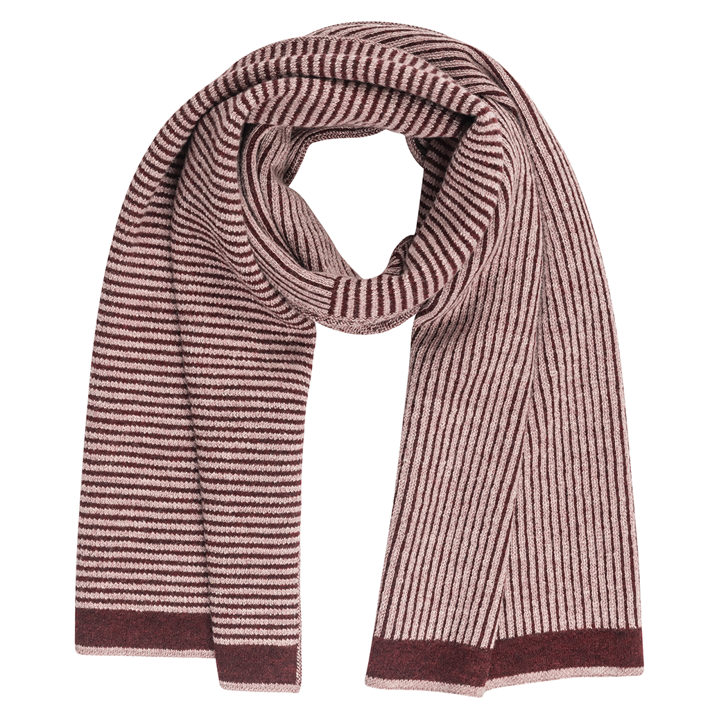 Shift Stripe Scarf in Burgundy/Lilac