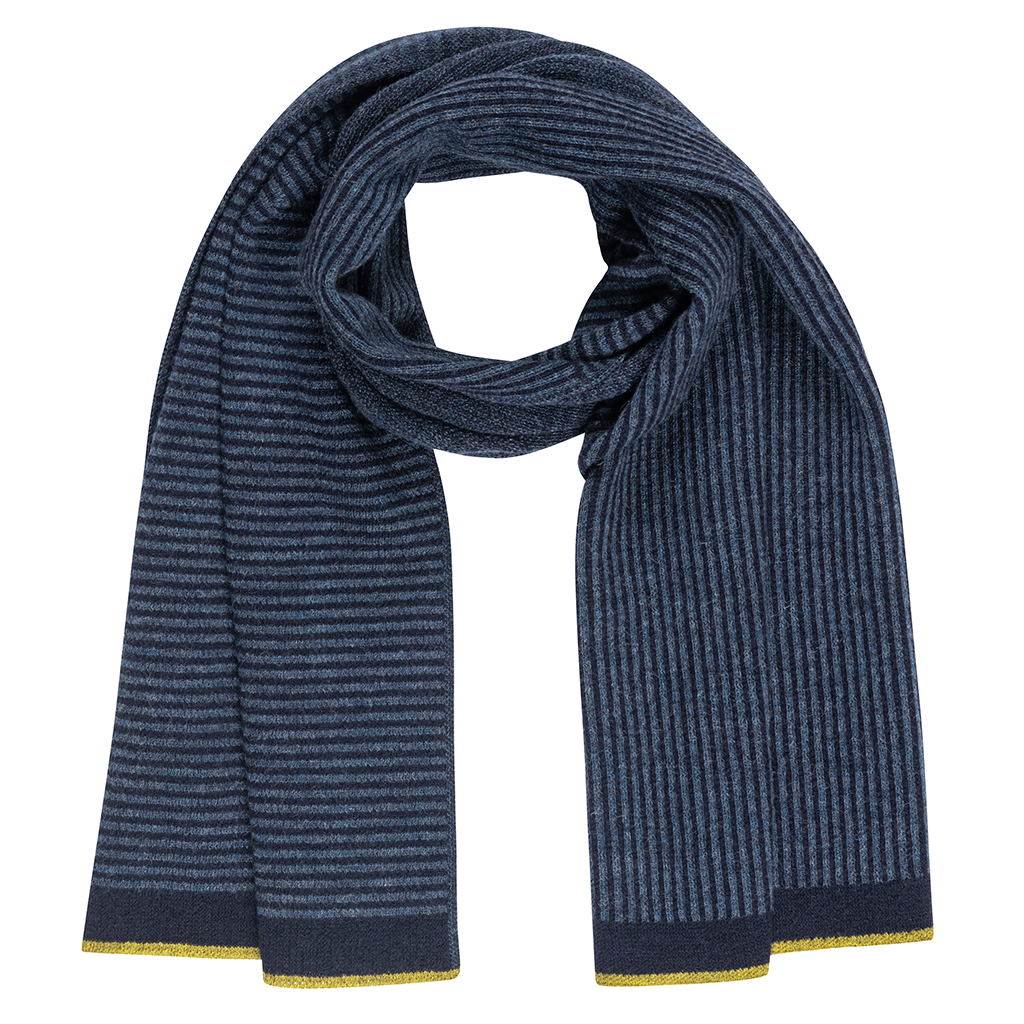 Shift Stripe Scarf in Navy/Denim