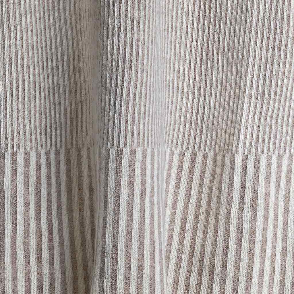 Stripes Throw Blanket in Oatmeal/Ivory