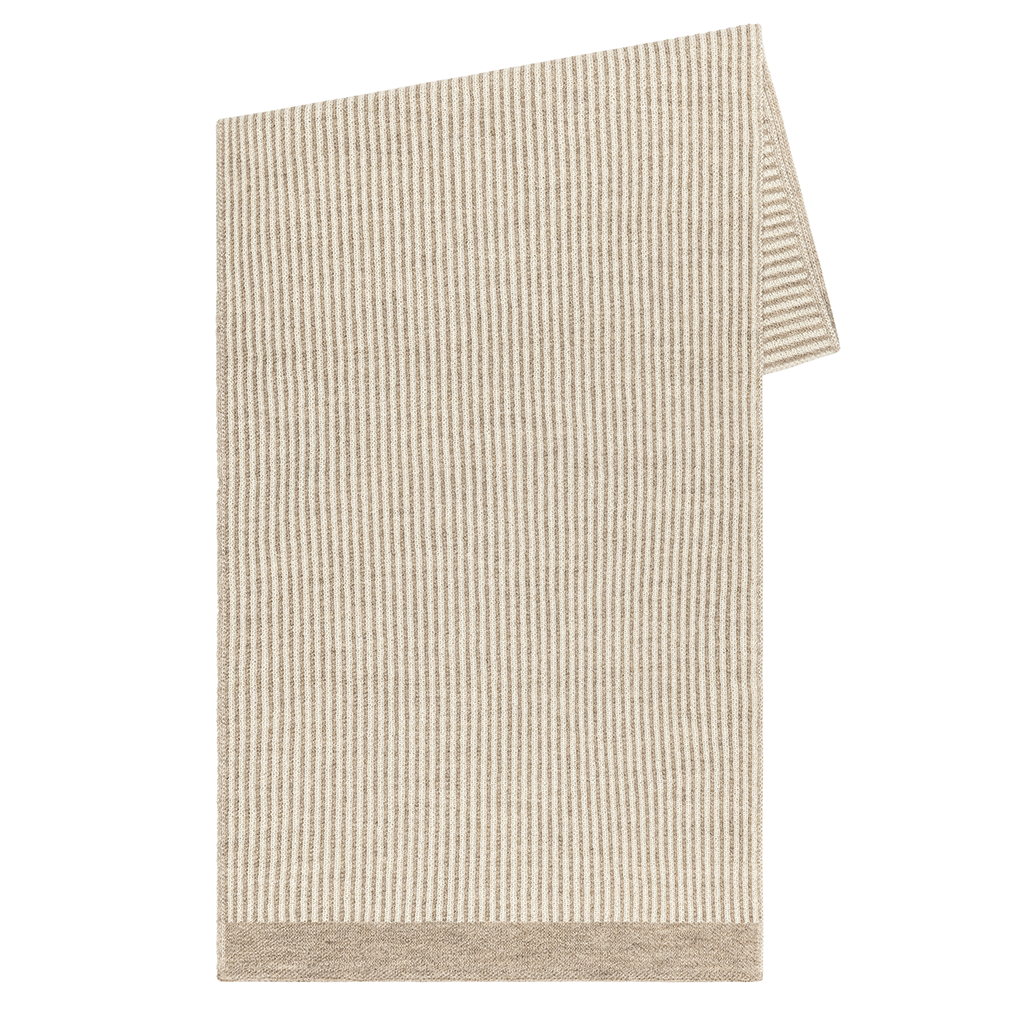 Shift Stripe Scarf in Oatmeal/Ivory
