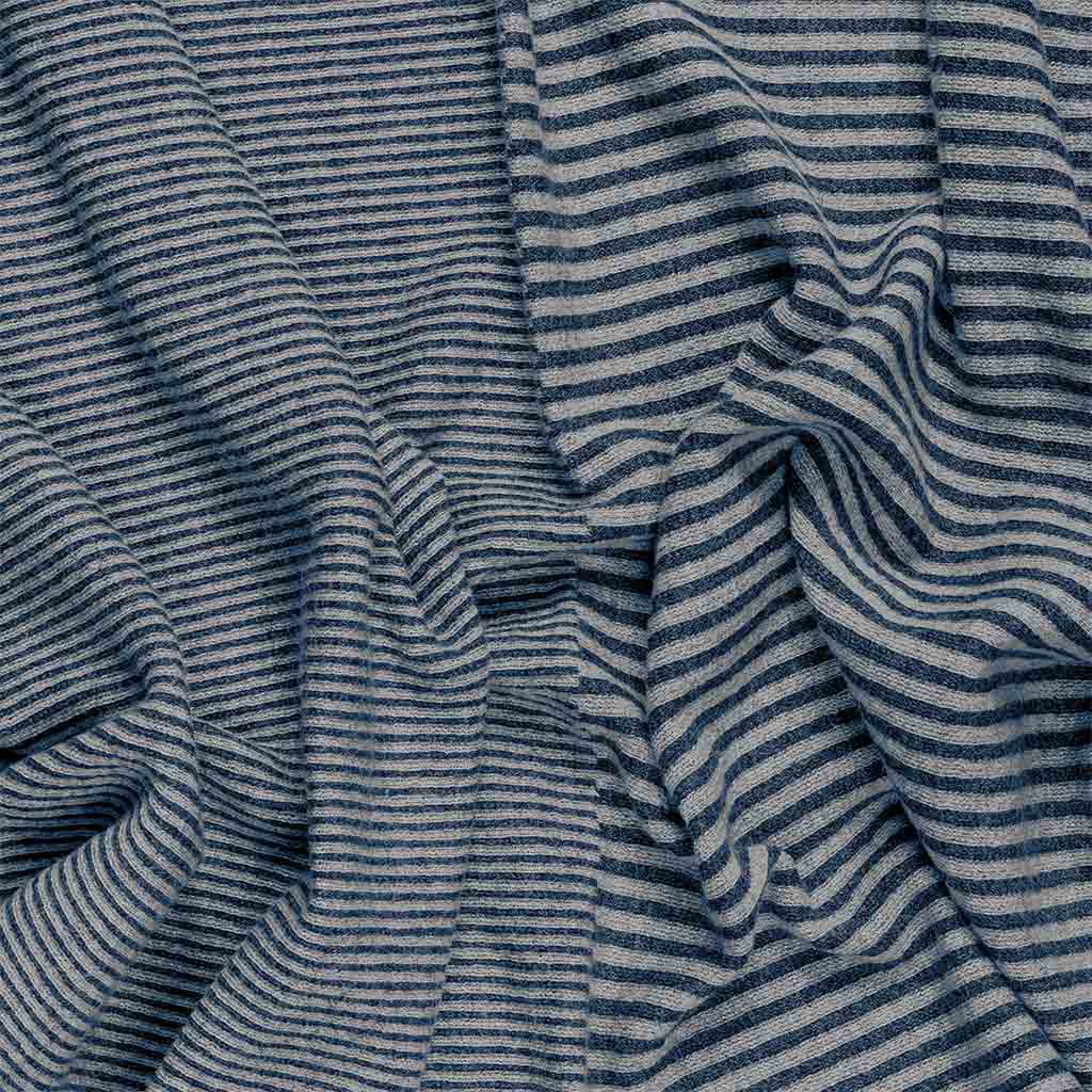 Stripes Throw in Denim / Gray